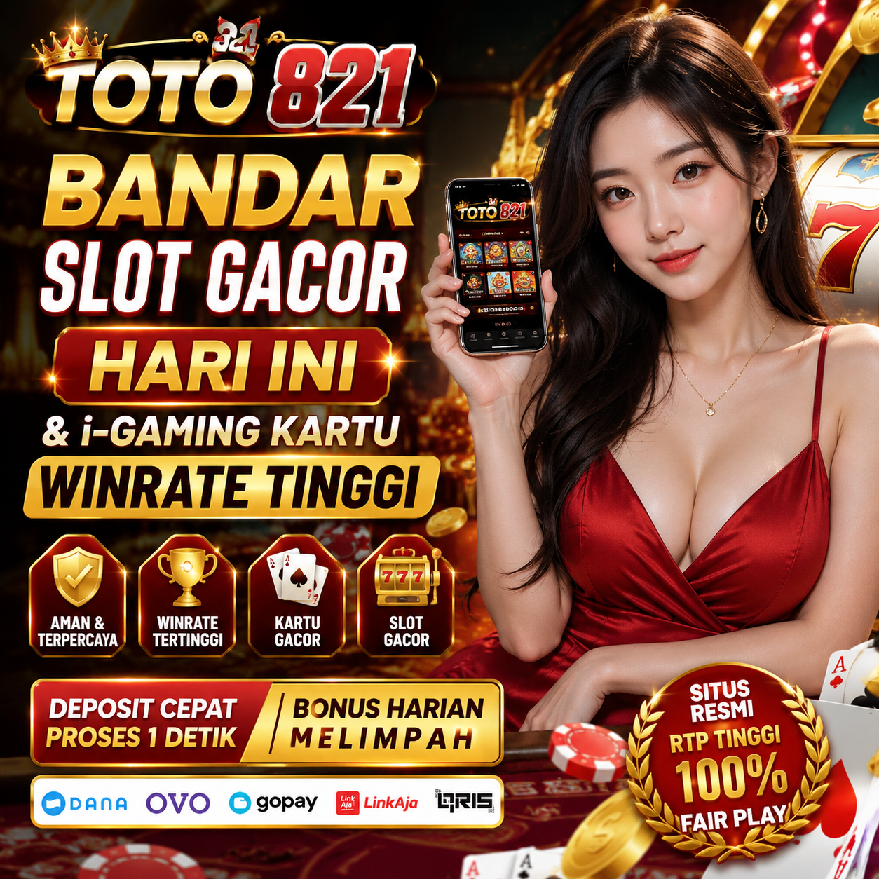 TOTO 821 » Bandar TOTO821 Slot Gacor Hari Ini & i-Gaming Kartu Winrate Tinggi
